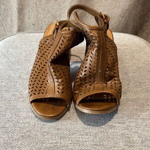 Hot Kiss Tan Cutout Sandals